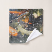 Japonais Carpe Koi Poisson Natation (Gant de toilette)