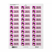 JAPONAIS GEISHA FILLE RETOUR ADRESSE ÉTIQUETTES (Feuille entière)