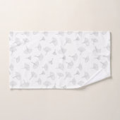 Japonais Ginkgo Biloba feuilles noir blanc arbre (Serviette à main)