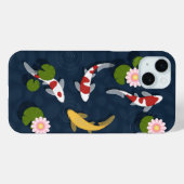 Japonais Koi Fish Pond iPhone 15 Plus Coque (Verso (horizontal))