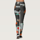 JAPONAIS MOTIF BLACK IMPRIMÉ Leggings (Dos)