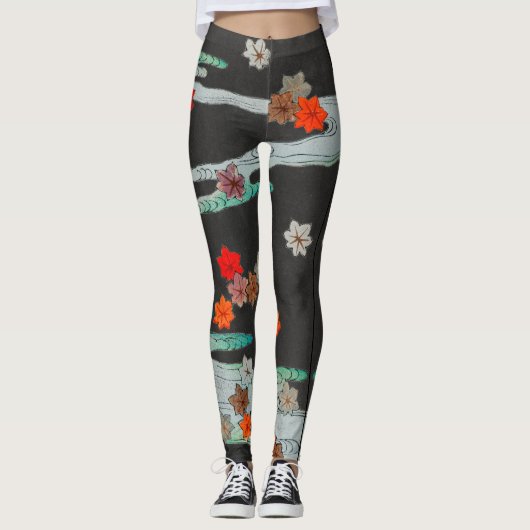 JAPONAIS MOTIF BLACK IMPRIMÉ Leggings (Devant)