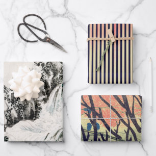 JAPONAIS NATURE ART Papier plat JAPONAIS Ensemble 