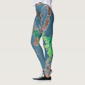 JAPONAIS OISEAUX EN BOIS HAUT DE GAMME Leggings IM (Gauche)