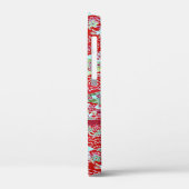 Japonais Rouge Floral Origami iPhone 12 Mini Coque (Verso / Gauche)