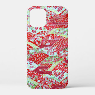 Japonais Rouge Floral Origami iPhone 12 Mini Coque