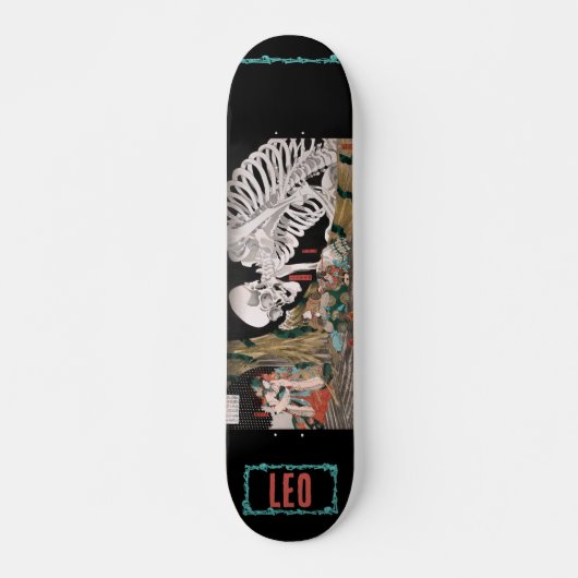 Japonais Samurai Skeleton Skateboard personnalisé (Devant)