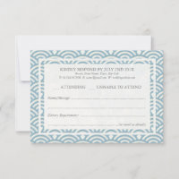 Japonais Seigaiha Vague Elégant Mariage Plage RSVP