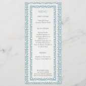 Japonais Seigaiha Waves Elegant Beach Wedding Menu (Dos)