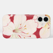 Japonais Textile iPhone 16 Coque - Sakura Art (Verso (horizontal))