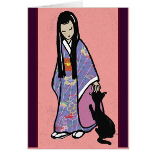 Japonaise et son chat