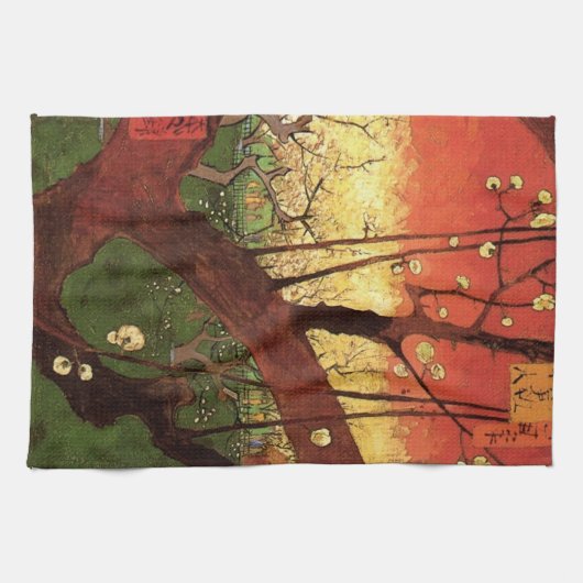 Japonisme: Bloeiende pruimenboom van Vincent van G Theedoek (Horizontaal)