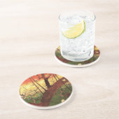 Japonisme: De bloeiende pruimelboom van Vincent va Zandsteen Onderzetter (Zijkant)