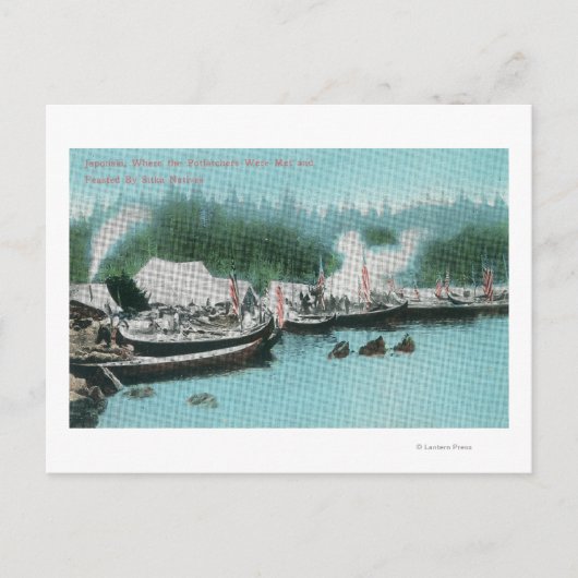 Japonski Island - Potlatchers & Sitka Natives Briefkaart (Voorkant)