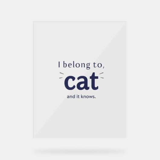 J'appartiens à mon chat (Recto)