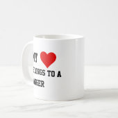 J'Appartiens À Une Mug De Bagger (Devant gauche)