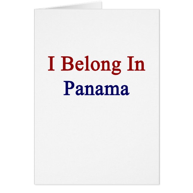 J'appartiens au Panama (Devant)