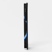J'appelle spirale bleue sur coque noir (Dos/Gauche)