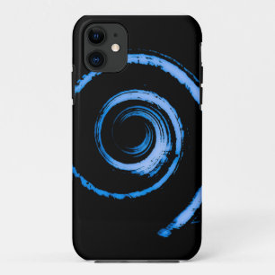J'appelle spirale bleue sur coque noir
