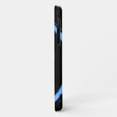 J'appelle spirale bleue sur coque noir (Dos/Gauche)