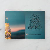 Jar aux lumières féeriques Carte de vacances (Intérieur)