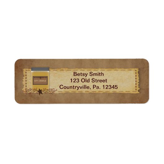 Jar Candle Adreslabel Etiket (Voorkant)
