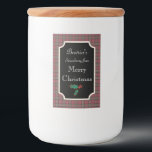 Jar Christmas Candy Étiquette Tags cadeaux Sticker<br><div class="desc">Personnalisez ces aliments classiques traitez les étiquettes de bocaux en changeant l'information en fonction de vos besoins. Le design est issu de l'art original.</div>