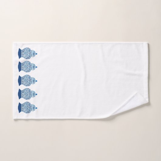 Jar de gingembre bleu et blanc (Serviette à main)