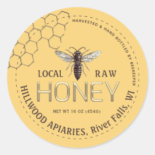 Jar de miel de la reine Bee Étiquette Bouteille à 