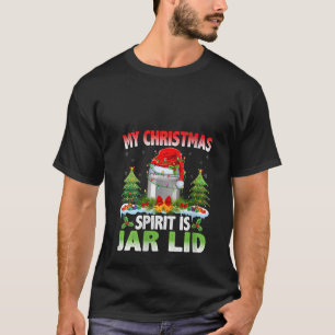 Jar Deksel Dragen Santa Hoed Mijn Kerstmis Spirit T-shirt