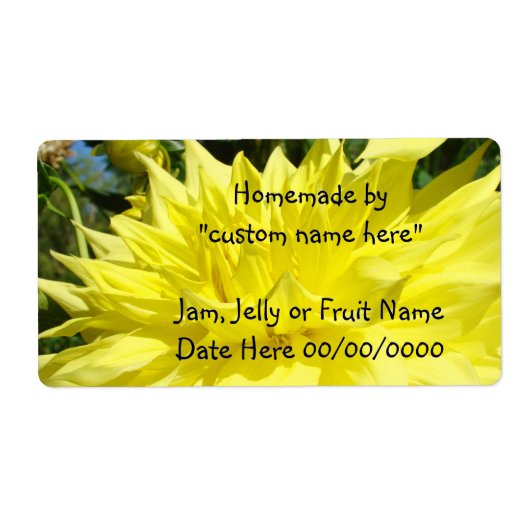 Jar Étiquette MAISON Cadeaux Jams Jelly Fruits Flo (Devant)