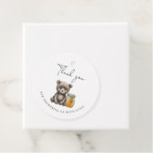 jar honing en teddybeer dank u bedankjes labels (In situ)