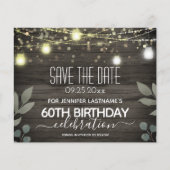 Jar Light 60th Birthday Save the Date Budget (Voorkant)