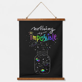 Jar of Dreams: Rainbow Wood Topped Wall Tapestry Hangend Wandkleed