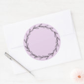 Jar/ Spice Blank Paars hand getekend Ronde Sticker (Envelop)