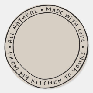 Jar / Spice Natuurlijke Organische Sticker Label