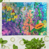 Jardin 16" de papillon x 24" serviette de main (Plié)