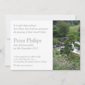 Jardin 3 avec Cats Memorial Funérailles Faire-part (Devant)