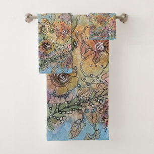 Jardin à fleurs chic de Whimsical aquarelle peintu