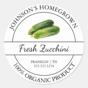 Jardin à la maison Étiquette de courgettes bio fra
