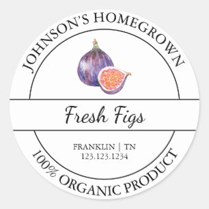 Jardin à la maison Étiquette de figues bio frais