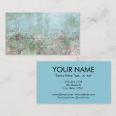 Jardin Abstrait Carte de visite Floral Bleu (Devant / Derrière)