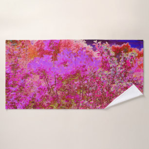 Jardin Abstrait coloré avec coucher de soleil viol