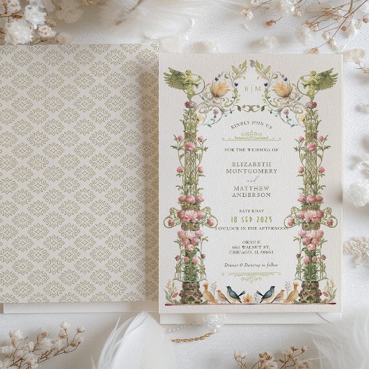 Jardin Angélique Victorien Faire-part de mariage F