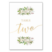 Jardin antique | CARTE DE TABLE D'OR MARIAGE Flora (Dos)
