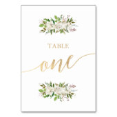 Jardin antique | CARTE DE TABLE D'OR MARIAGE Flora (Dos)