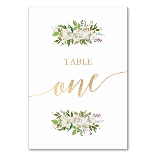 Jardin antique | CARTE DE TABLE D'OR MARIAGE Flora (Par défaut)