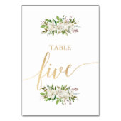 Jardin antique | CARTE D'OR MARIAGE Floral 5 (Dos)