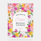 Jardin aquarelle fleurie douche nuptiale accueil (Recto)