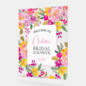 Jardin aquarelle fleurie douche nuptiale accueil (Angle)